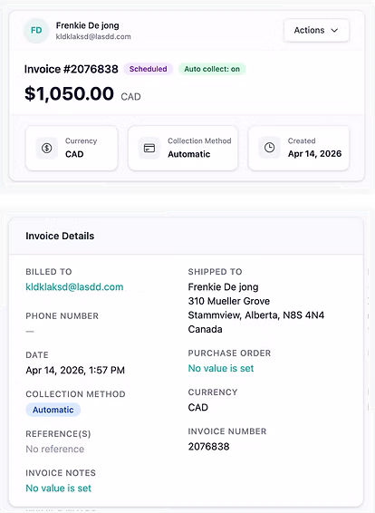 Unified invoice view