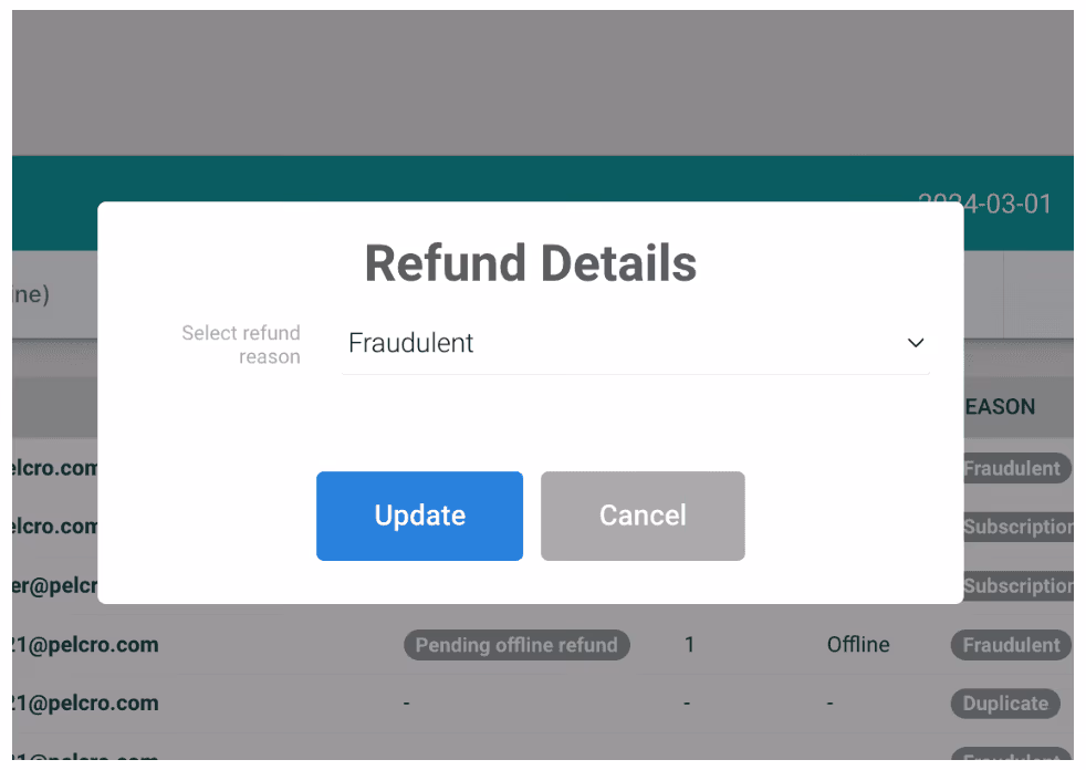 Pelcro Enhancement for Refunds 