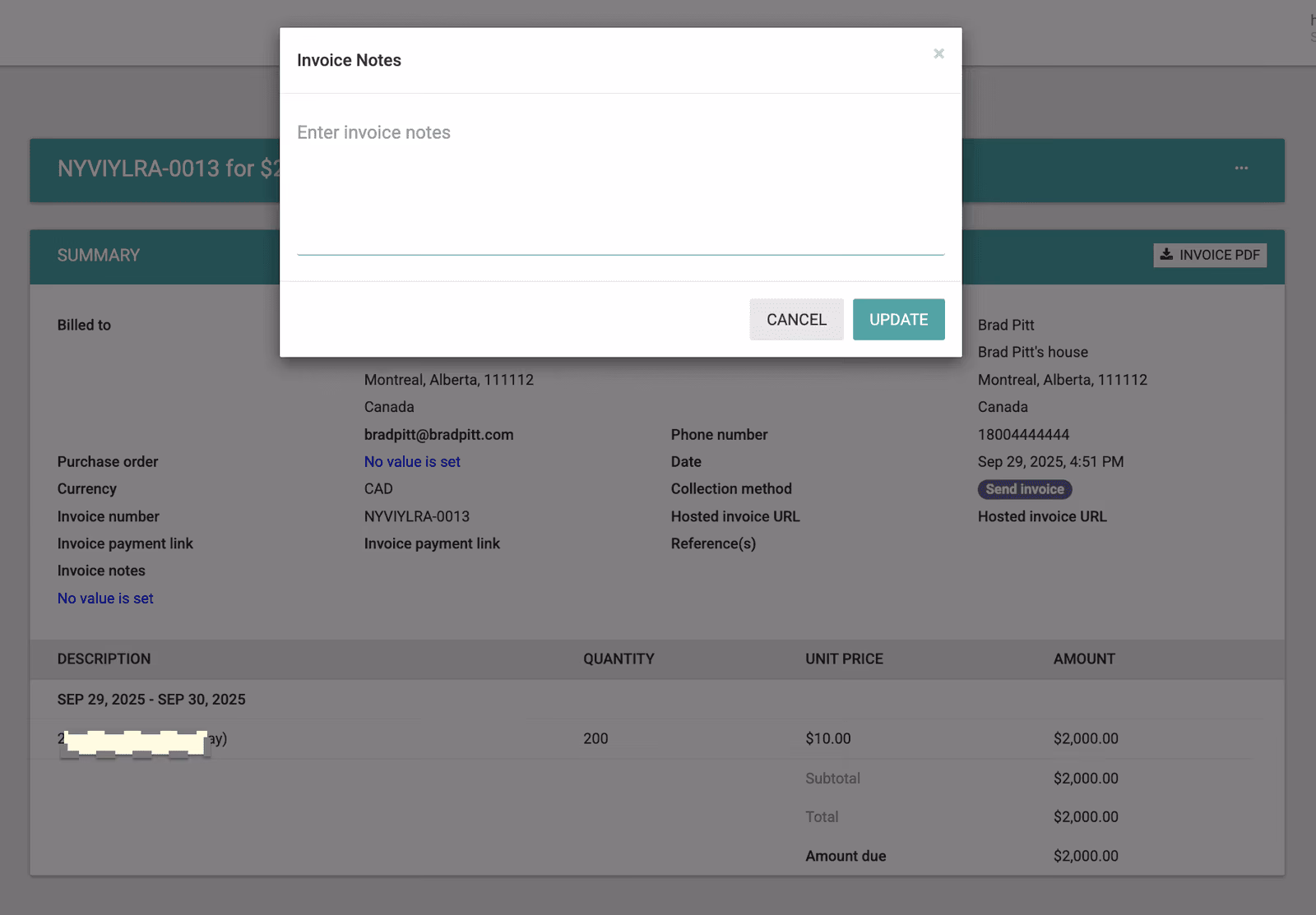 Pelcro now lets admins add and edit invoice notes directly on PDFs. Provide billing references, legal notes, or custom instructions with ease.
